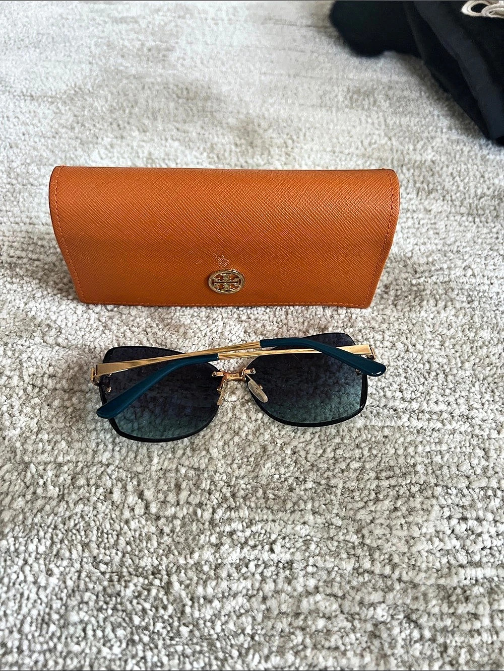 Tory Burch Miller Metal Oversized Butterfly Sunglasses Brown & Green